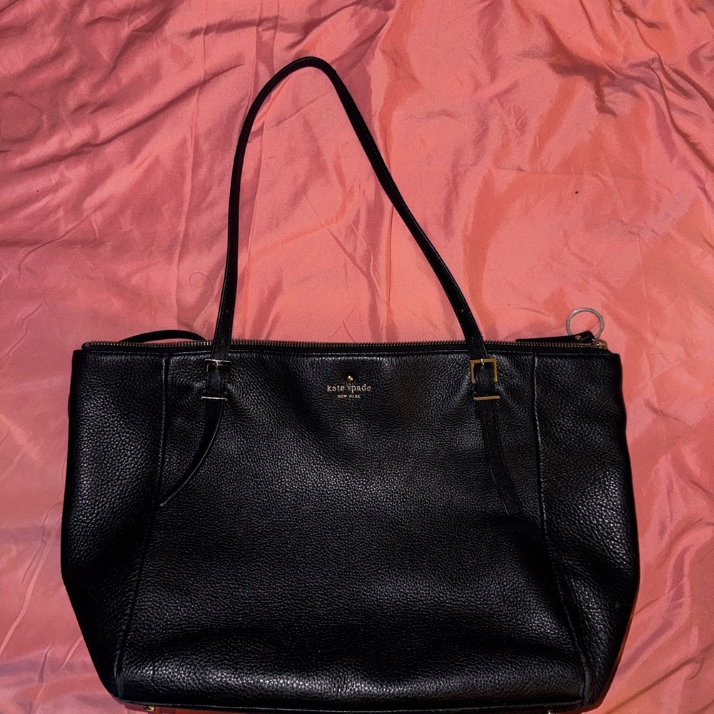 Kate Spade Black Pebbled Leather Tote
